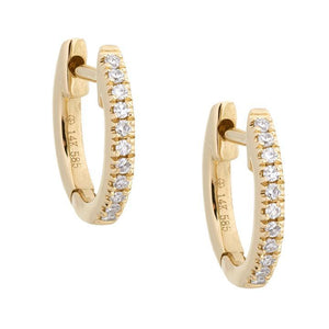 Diamond Mini Cartilage Huggie Earring 14K