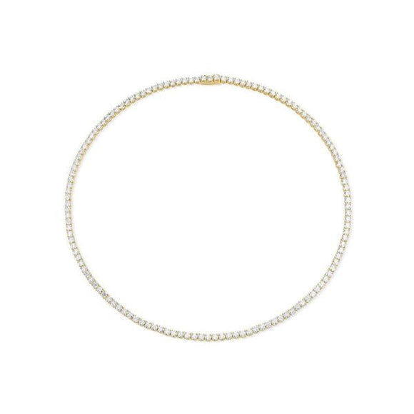 4 Ct Diamond 14K Gold Tennis Necklace