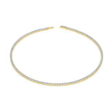 5Ct Diamond Tennis Necklace 16" 14K 13.90Gr Gold