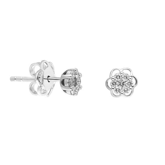 0.25crt Diamond 14k White Gold Earring