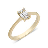 0.07crt Emerald-cut Diamond 14k Gold Ring