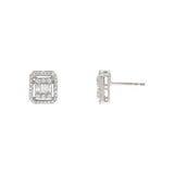 0.45Ct Diamond Cluster 14K Yellow Gold Stud Earring