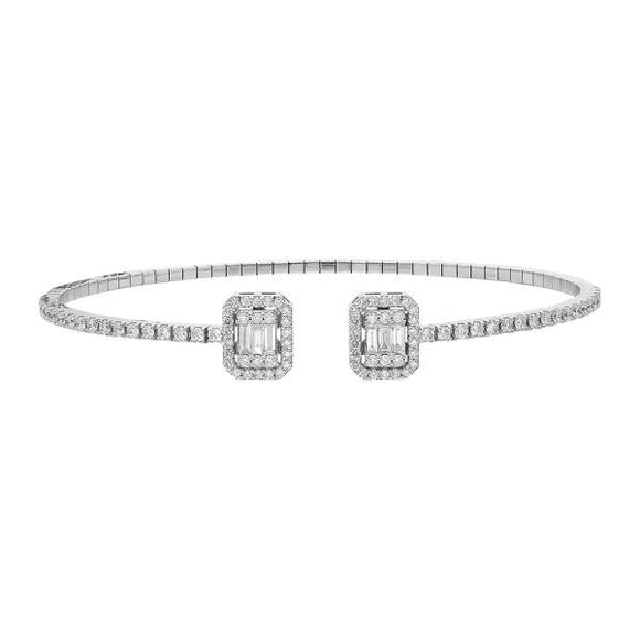 1.09crt Diamond 14k Gold Bangle