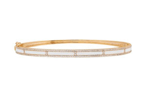 0.66crt Diamond 14k Gold Bangle