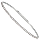 1.00Ct Diamond Thin Flexi Bangle 14K Gold