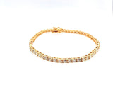 10.1Ct Diamond 14K Tennis Yellow Gold Bracelet