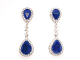 1.7 Ct Diamond 18K Sapphire White Gold Earring