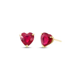 Ruby Hart Solitaire Stud Earring 14k Gold