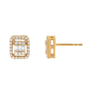 0.57 Carat Baguette Diamond Stud