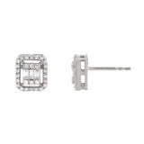 0.57 Carat Baguette Diamond Stud