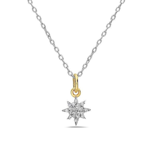 0.08 Ct. Tw. Diamond Flower Necklace 14K Gold