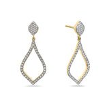 0.8Ct Diamond 18K Yellow Open Teardrop Yellow Gold Earring