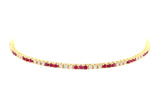 0.80 Ct. Tw. Diamond 0.90 Ct. Tw. Ruby 14k Yellow Gold Tennis Bracelet