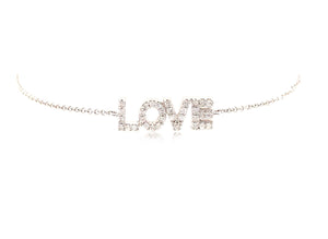 0.16 Ct. Tw. Diamond Love 14K Gold Bolo Adjustable Bracelet