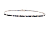 0.58 Ct. Tw. Diamond 2.30 Ct. Tw. Sapphire 14k White Gold Tennis Bracelet