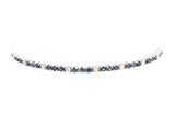 0.58 Ct. Tw. Diamond 2.30 Ct. Tw. Sapphire 14k White Gold Tennis Bracelet