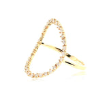 0.30 Ct. Tw. Diamond Open Oval 14k Gold Ring