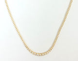 5Ct Diamond 14K Yellow Gold Graduated Necklace