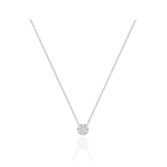 0.15crt Diamond 14k White gold Necklace