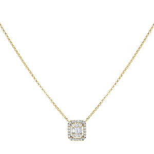 0.28 Carat Baguette Diamond Necklace