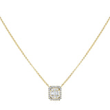 0.28 Carat Baguette Diamond Necklace