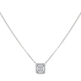 0.28 Carat Baguette Diamond Necklace