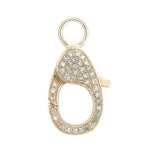 0.31Ct Diamond Lock With Clip Chain 14K Yellow Gold Necklace