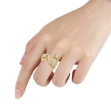 0.75Ct Diamond Cluster 14k Yellow Gold Ring