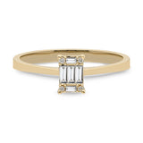 0.07crt Emerald-cut Diamond 14k Gold Ring