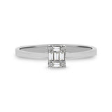 0.07crt Emerald-cut Diamond 14k Gold Ring