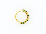 0.60 carat Diamonds 1 carat emerald Ring in 14K Yellow Gold