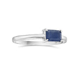 0.89 Ct. Tw. Emerald Cut Sapphire Single-Stone 14K Yellow Gold Ring