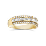 Baguette-Set 0.57ct. t.w. Diamond 14K Gold Band Ring