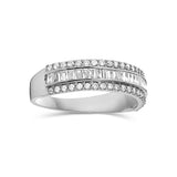 Baguette-Set 0.57ct. t.w. Diamond 14K Gold Band Ring