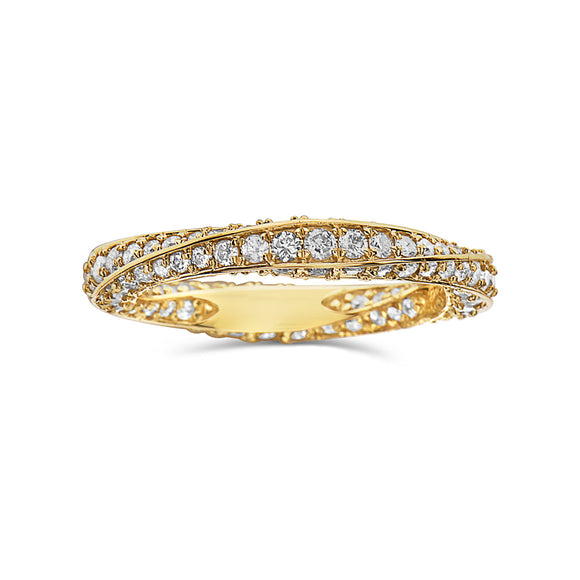 Spiral Set 2ct. t.w. Diamond 14K Gold Band Ring