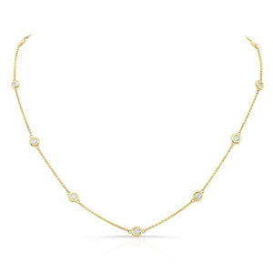 1.80 Ct. Tw. Diamond by the yard 14K Yellow Gold 18" Necklace