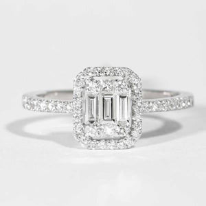 0.206Ct Diamond 14K White Gold Ring