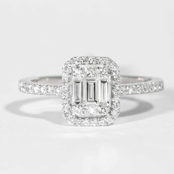 0.206Ct Diamond 14K White Gold Ring