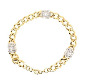 0.71Ct Diamond 14K Yellow Gold Bracelet