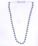 7.20Ct  Sapphire & 0.84Ct Diamond 14Kt white Gold Necklace