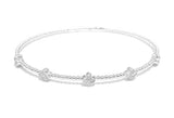 0.43Ct Diamond Cluster 4.82Gms 14K Gold Bangle