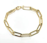 0.50Ct Diamond Clip Bracelet 14K Yellow Gold 7.25 inch